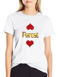 Forest Hearts Graphic Black T-Shirt