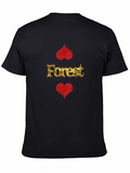 Forest Hearts Graphic Black T-Shirt