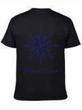 Maritime Compass Graphic Black T-Shirt