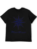 Maritime Compass Graphic Black T-Shirt