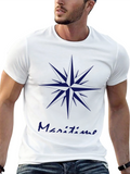 Maritime Compass Graphic Black T-Shirt