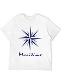 Maritime Compass Graphic Black T-Shirt