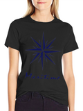 Maritime Compass Graphic Black T-Shirt