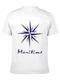 Maritime Compass Graphic Black T-Shirt