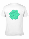 Turquoise Flower Graphic Print T-Shirt