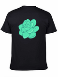 Turquoise Flower Graphic Print T-Shirt