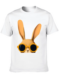 Cool Rabbit Graphic Tee - Black Cotton T-Shirt