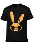 Cool Rabbit Graphic Tee - Black Cotton T-Shirt