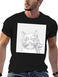 Cool Cat Graphic T-Shirt - Black