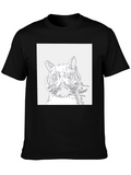 Cool Cat Graphic T-Shirt - Black