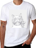 Cool Cat Graphic T-Shirt - Black