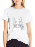 Cool Cat Graphic T-Shirt - Black