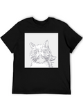 Cool Cat Graphic T-Shirt - Black