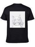 Cool Cat Graphic T-Shirt - Black