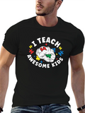 I Teach Awesome Kids Black Tee