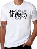 Therapy is Cool Black Graphic Tee