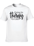 Therapy is Cool Black Graphic Tee