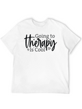 Therapy is Cool Black Graphic Tee