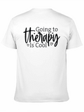 Therapy is Cool Black Graphic Tee