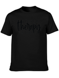 Therapy is Cool Black Graphic Tee