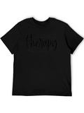 Therapy is Cool Black Graphic Tee
