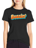 Bussin Graphic Tee - Trendy Black T-Shirt