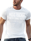 Music Teacher Nutritional Facts Funny T-Shirt
