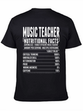 Music Teacher Nutritional Facts Funny T-Shirt