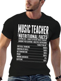 Music Teacher Nutritional Facts Funny T-Shirt