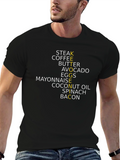 Keto Diet Food List Black T-Shirt