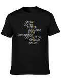 Keto Diet Food List Black T-Shirt