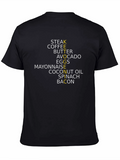 Keto Diet Food List Black T-Shirt