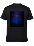 Cosmic Galaxy Print Black T-Shirt