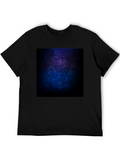 Cosmic Galaxy Print Black T-Shirt