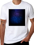 Cosmic Galaxy Print Black T-Shirt