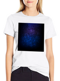 Cosmic Galaxy Print Black T-Shirt