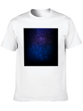 Cosmic Galaxy Print Black T-Shirt