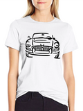 Classic Car Outline T-Shirt - Black