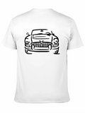Classic Car Outline T-Shirt - Black