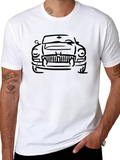 Classic Car Outline T-Shirt - Black