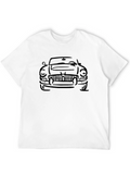 Classic Car Outline T-Shirt - Black