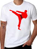Karate Kick Graphic T-Shirt - Martial Arts Tee