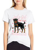 Just a Girl Who Loves Rottweilers Black T-Shirt