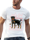 Just a Girl Who Loves Rottweilers Black T-Shirt
