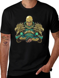 Warrior Knight Graphic T-Shirt - Black