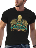 Warrior Knight Graphic T-Shirt - Black