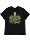 Warrior Knight Graphic T-Shirt - Black
