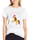 Festive Horse Christmas T-Shirt
