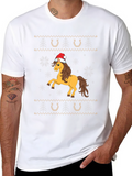 Festive Horse Christmas T-Shirt