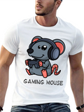 Gaming Mouse T-Shirt - Gamer Rat Design